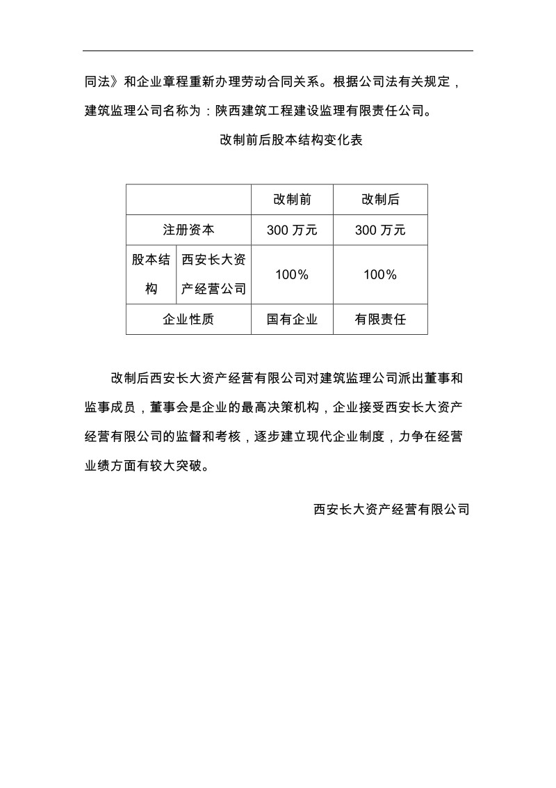 陕西建筑工程建设监理公司改制方案.doc_第2页