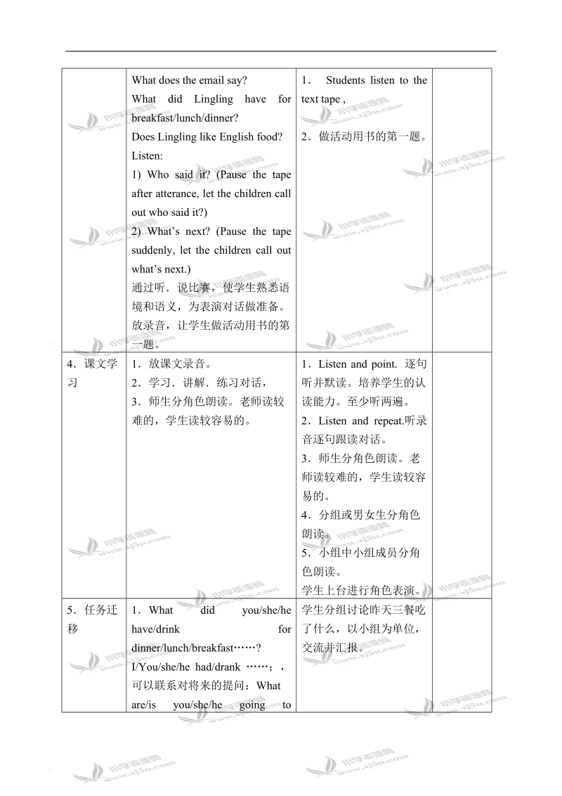 （外研版）五年级英语下册教案 module 3 unit 1(6).doc_第2页