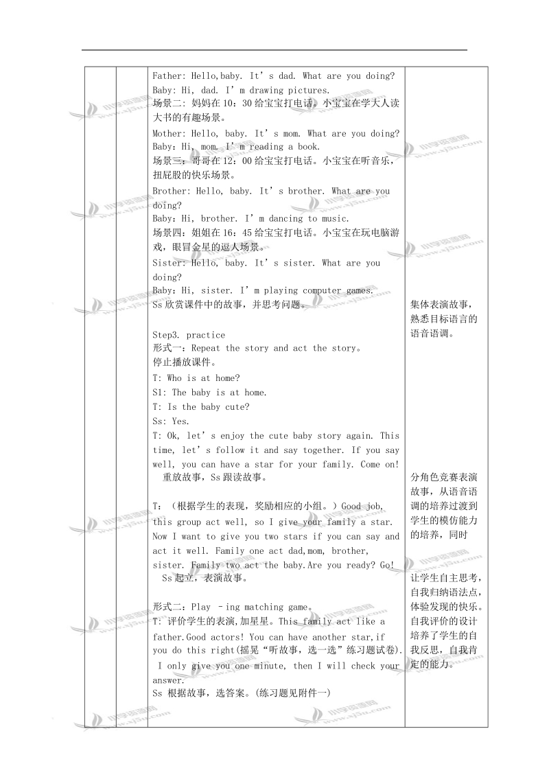 （人教pep）五年级英语下册教案 unit 4(14).doc_第3页