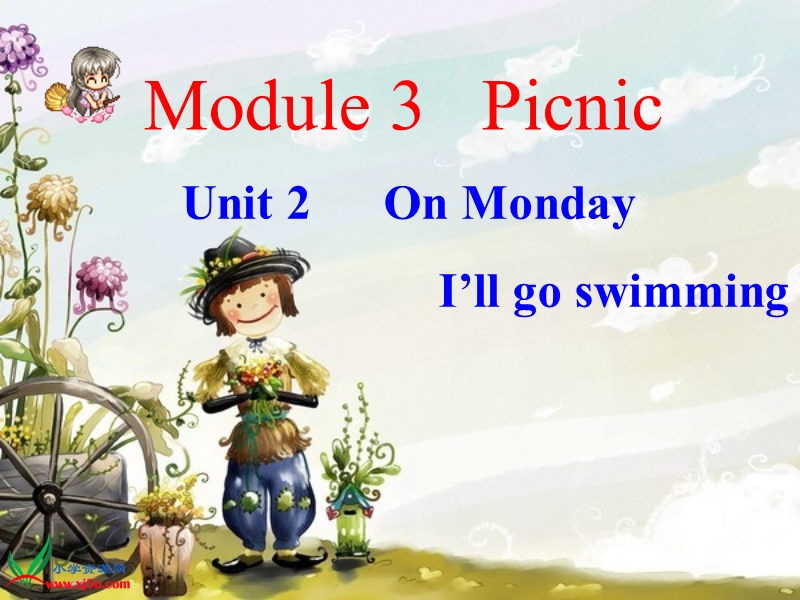 （外研版）四年级英语下册课件 module3 unit 2 on monday i’ll go swimming.ppt_第1页