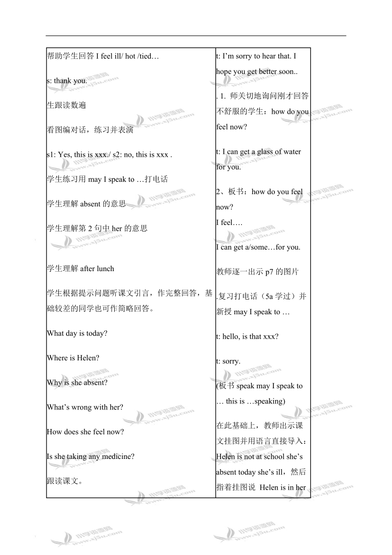 （苏教牛津版）五年级英语下册教案 unit 2(4).doc_第2页