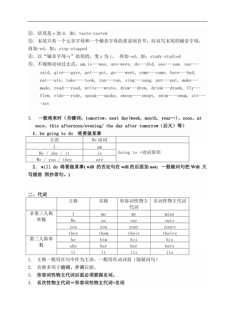 （人教新版）六年级英语下册 语法时态.doc_第2页