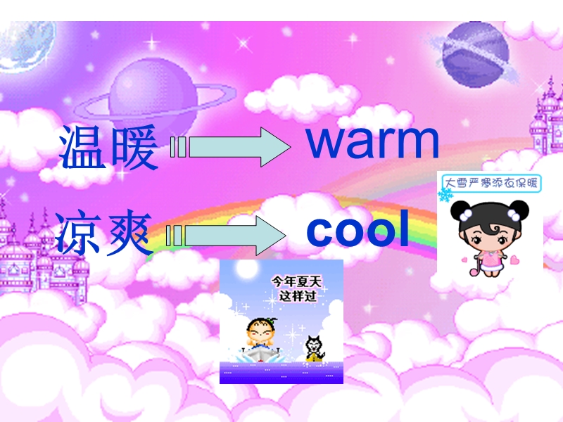 冀教版（一起）三年级英语下册课件 lesson2 warm and cool.ppt_第3页