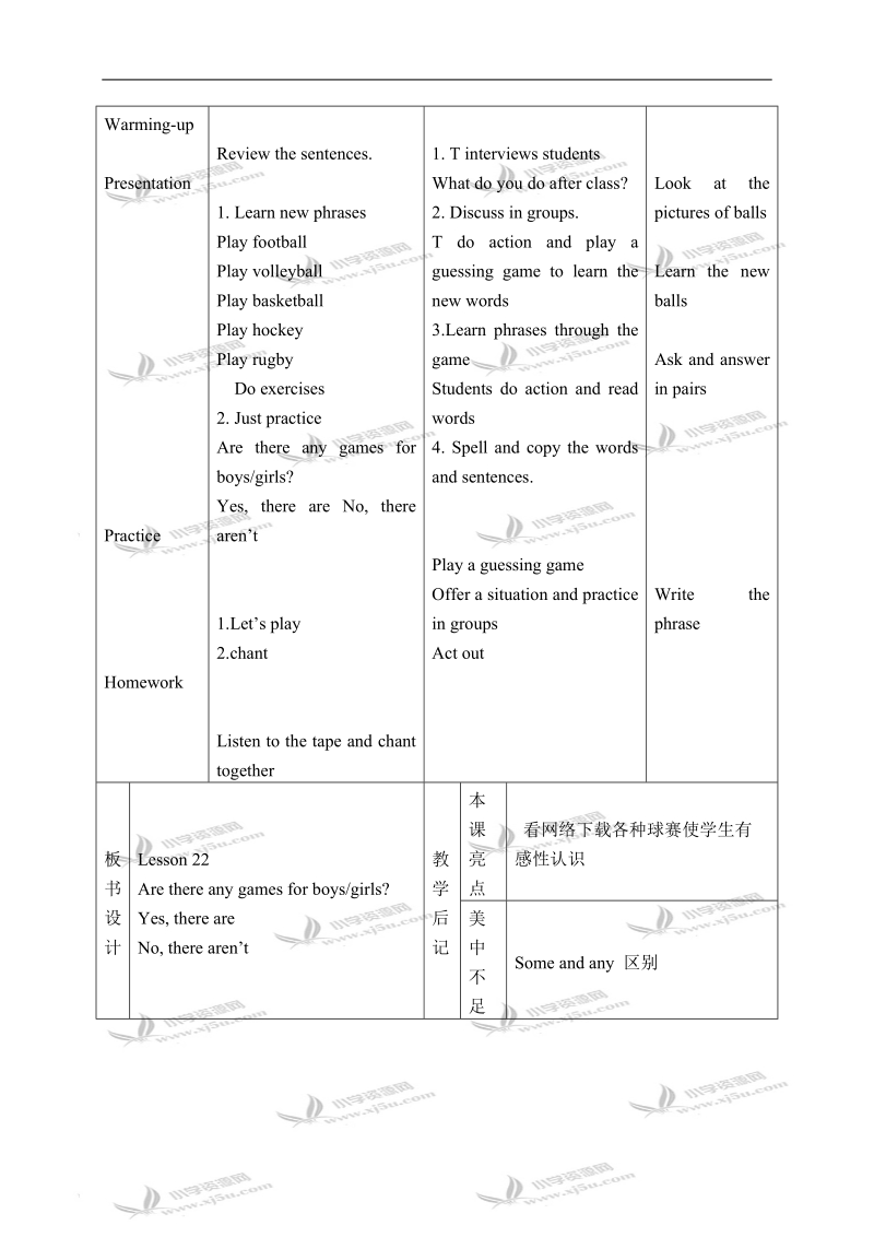 （人教新版）五年级英语下册教案 unit 4 lesson 22(2).doc_第2页