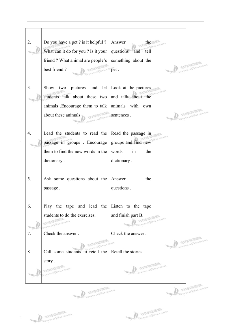 （人教新起点）六年级英语上册教案 unit 3 lesson 17-18.doc_第2页