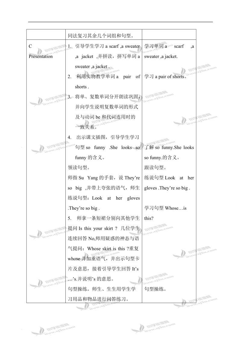 （苏教牛津版）四年级英语上册教案 unit 6 第二课时.doc_第2页