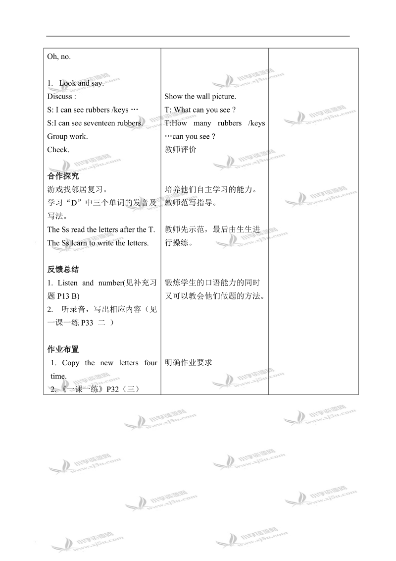 （苏教牛津版）三年级英语下册教案 unit 5(1) 第三课时.doc_第2页