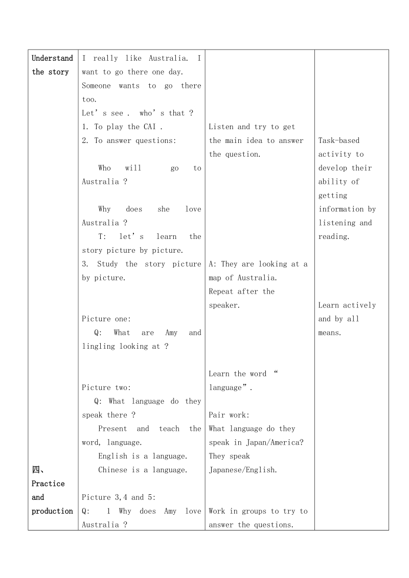 外研版（一起）四年级英语下册教案 module 9 unit 1(2).doc_第2页