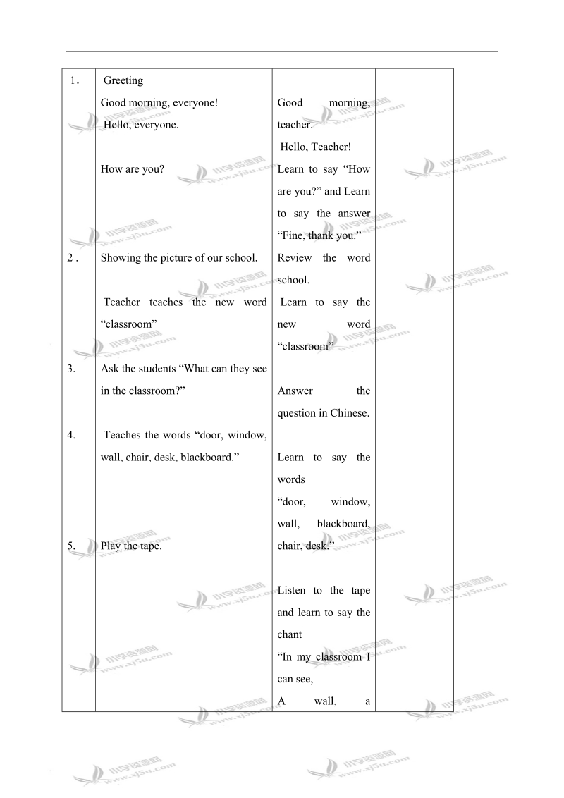 （人教新起点）一年级英语下册教案 unit 9 lesson 49-51.doc_第2页