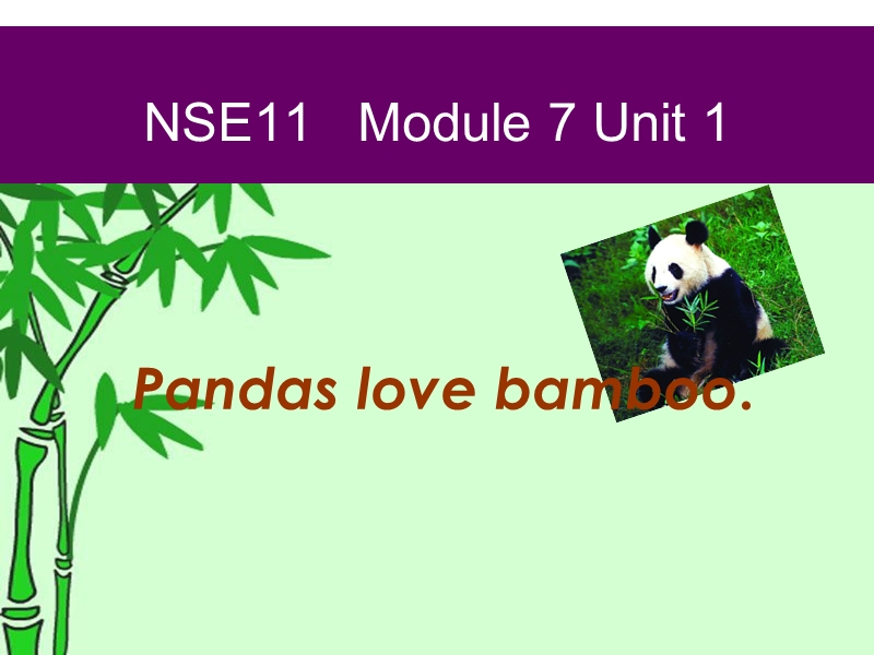 六年级上英语课件m7u1+pandas+loves+bamboo.课件外研版（一年级起点）.ppt_第1页