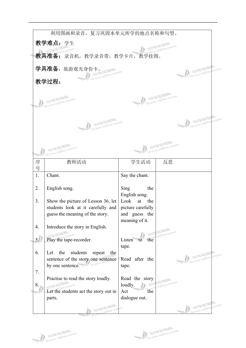 （人教新起点）二年级英语上册教案 unit6 lesson35-lesson36.doc_第3页