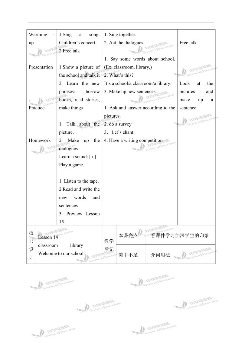 （人教新版）五年级英语下册教案 unit 2 lesson 14(2).doc_第2页