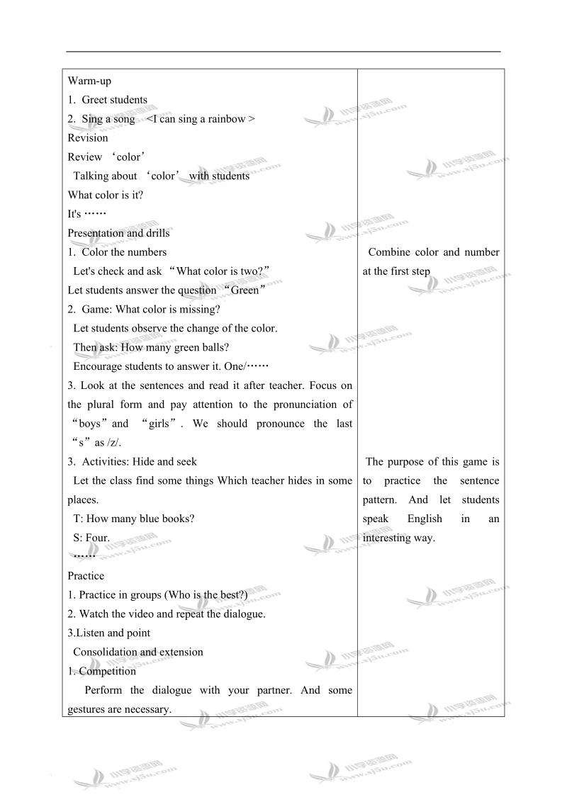 外研版（一起）一年级英语上册教案 module 4 unit 2(3).doc_第2页