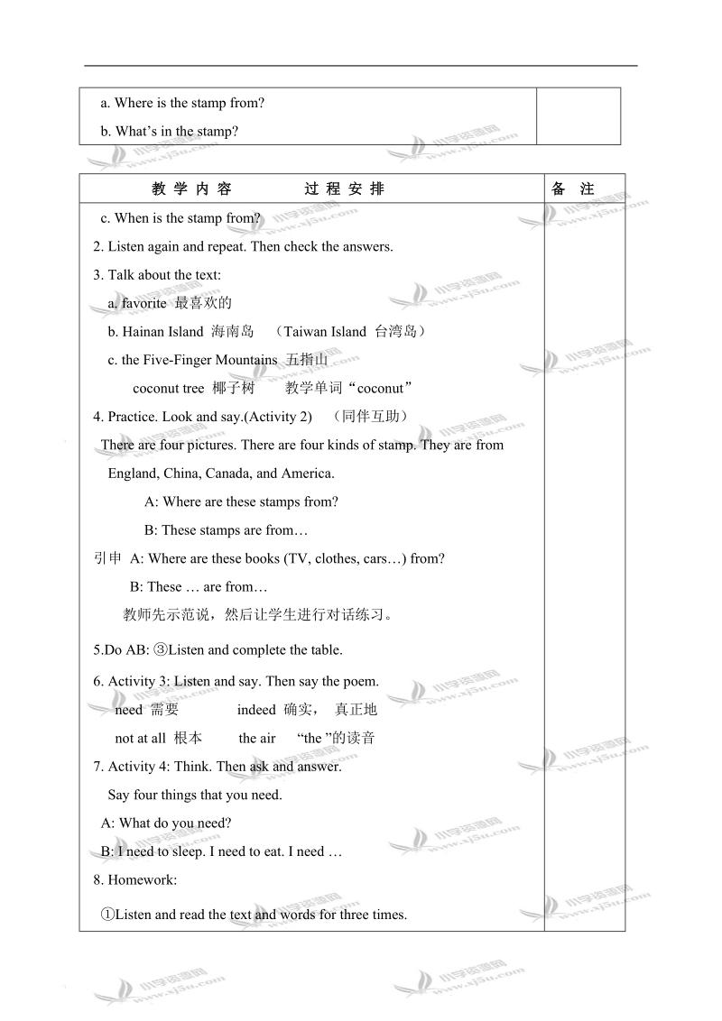 外研版（一起）六年级英语上册教案 module 3 unit 2(2).doc_第2页