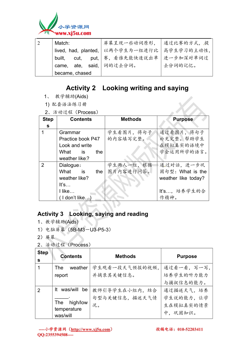 五年级下英语教学素材-m3unit 3 what is the weather like 5th period-沪教版.doc_第3页