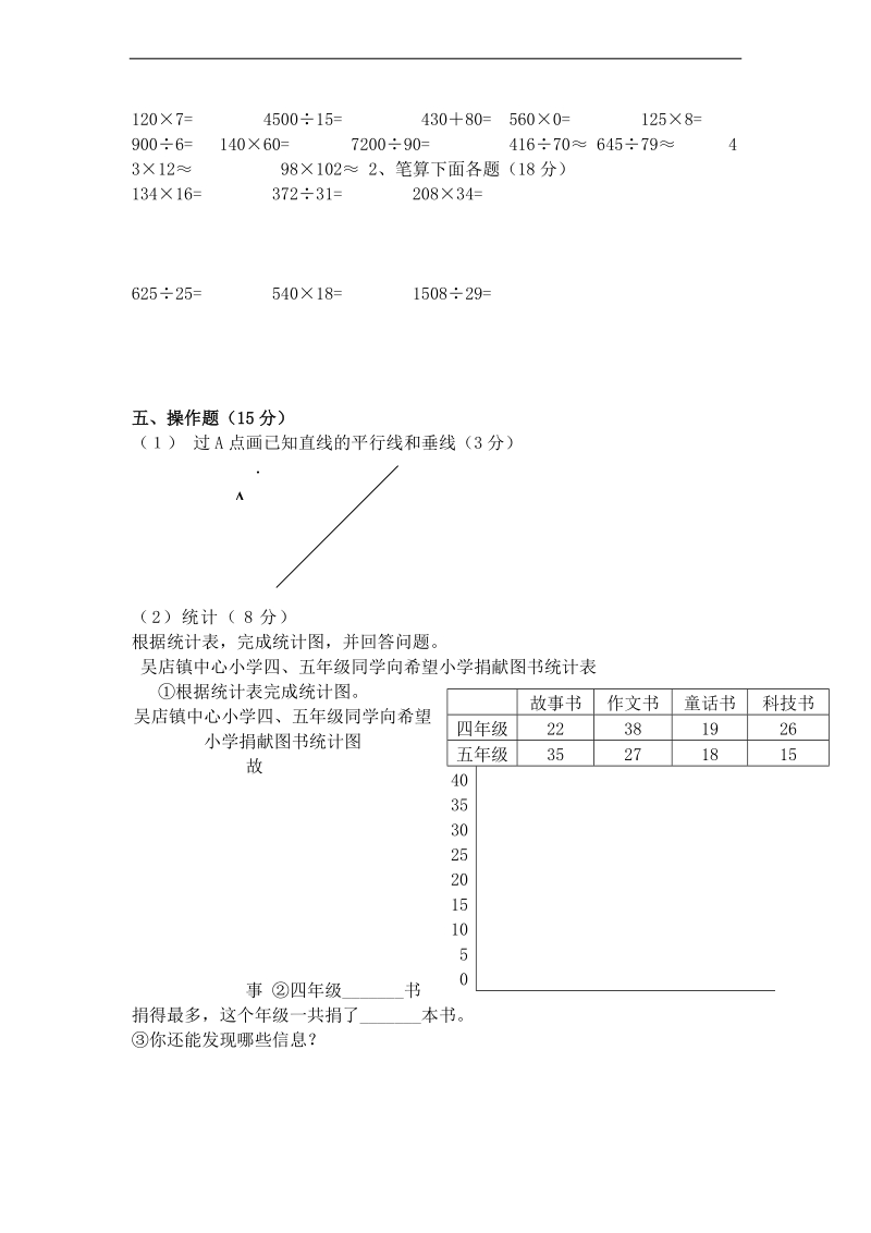 (西师大版)四年级数学上册期末测试题 (二).doc_第2页