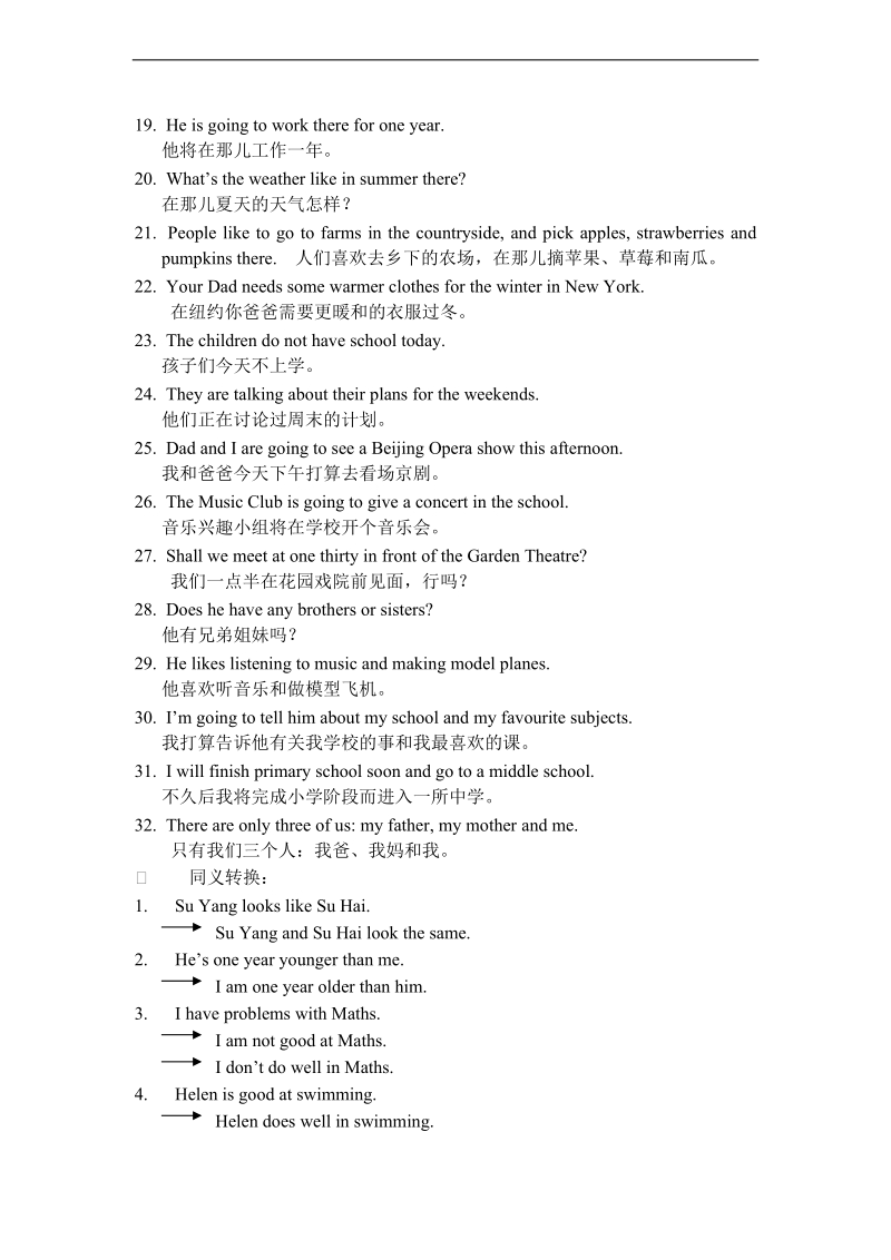 （苏教牛津版）六年级英语下册 句型复习.doc_第2页