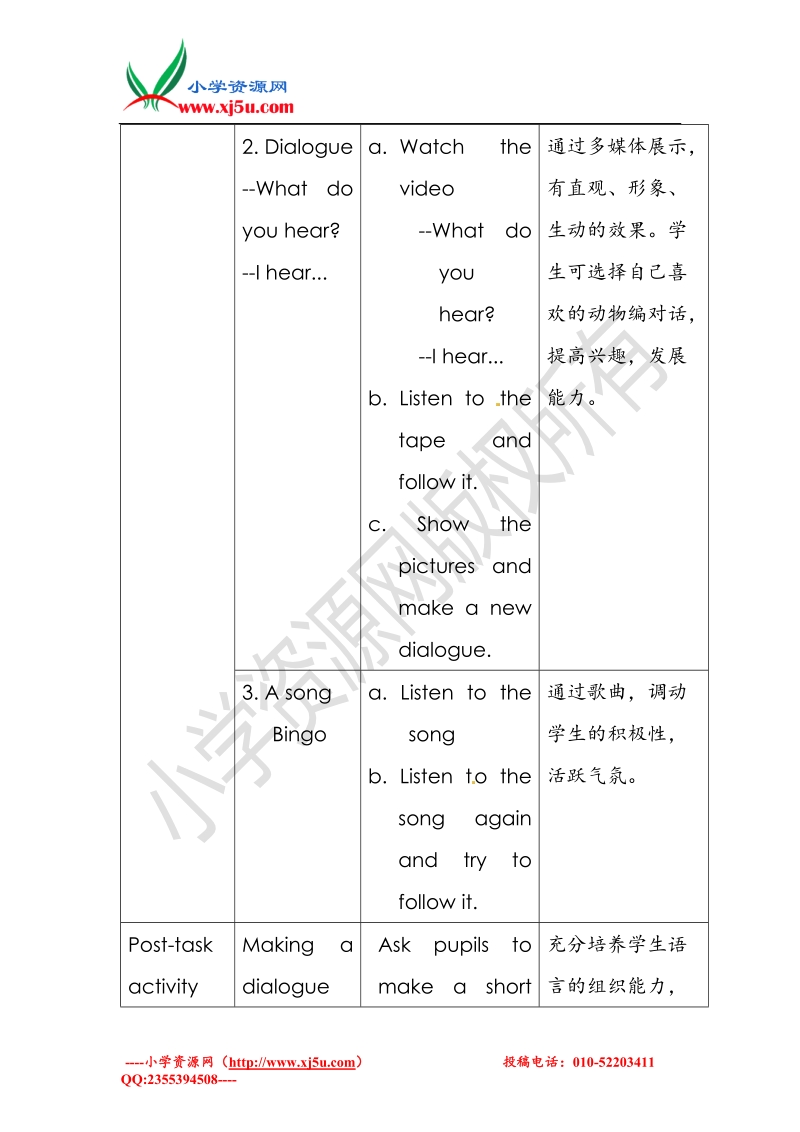 二年级下英语教案-unit 2 listen and hear沪教牛津版.doc_第3页