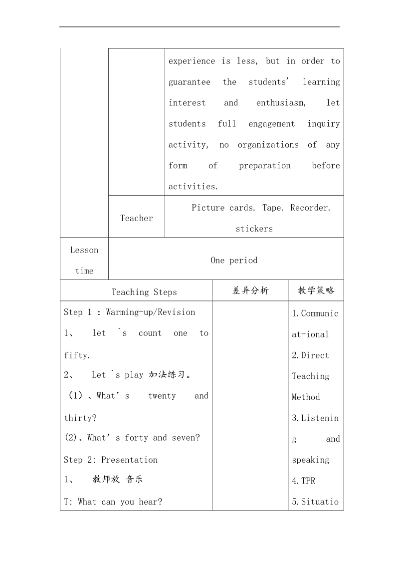 新人教精通版四年级下册教案unit 3 what subject do you like best（4）.doc_第2页