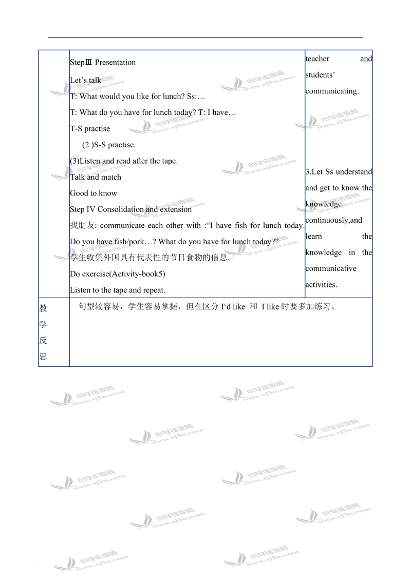 （人教pep）五年级英语上册教案 unit3(02).doc_第2页