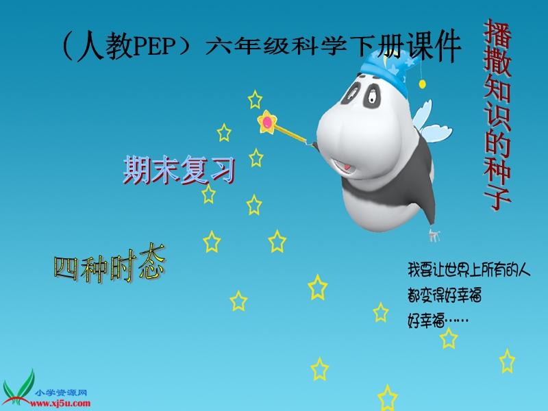 （人教pep）六年级科学下册课件 期末复习 四种时态 1.ppt_第1页