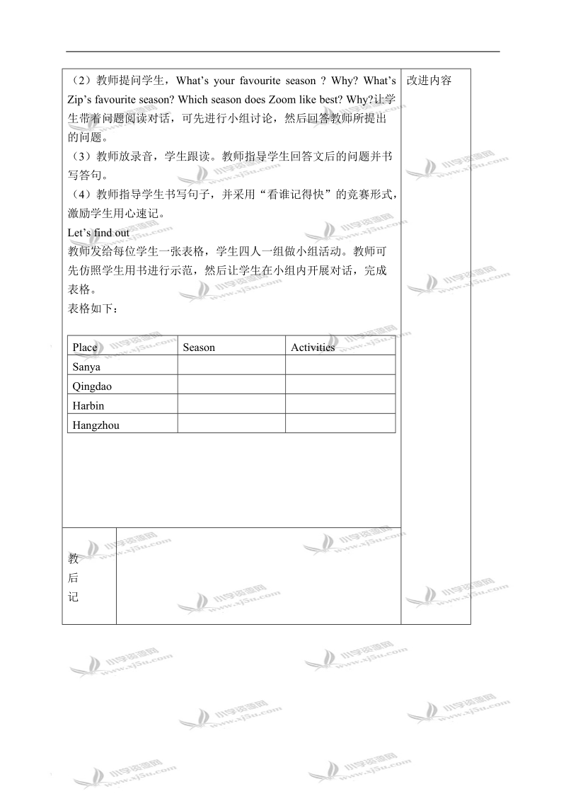 （人教pep）五年级英语下册教案 unit 2(20) 第六课时.doc_第2页