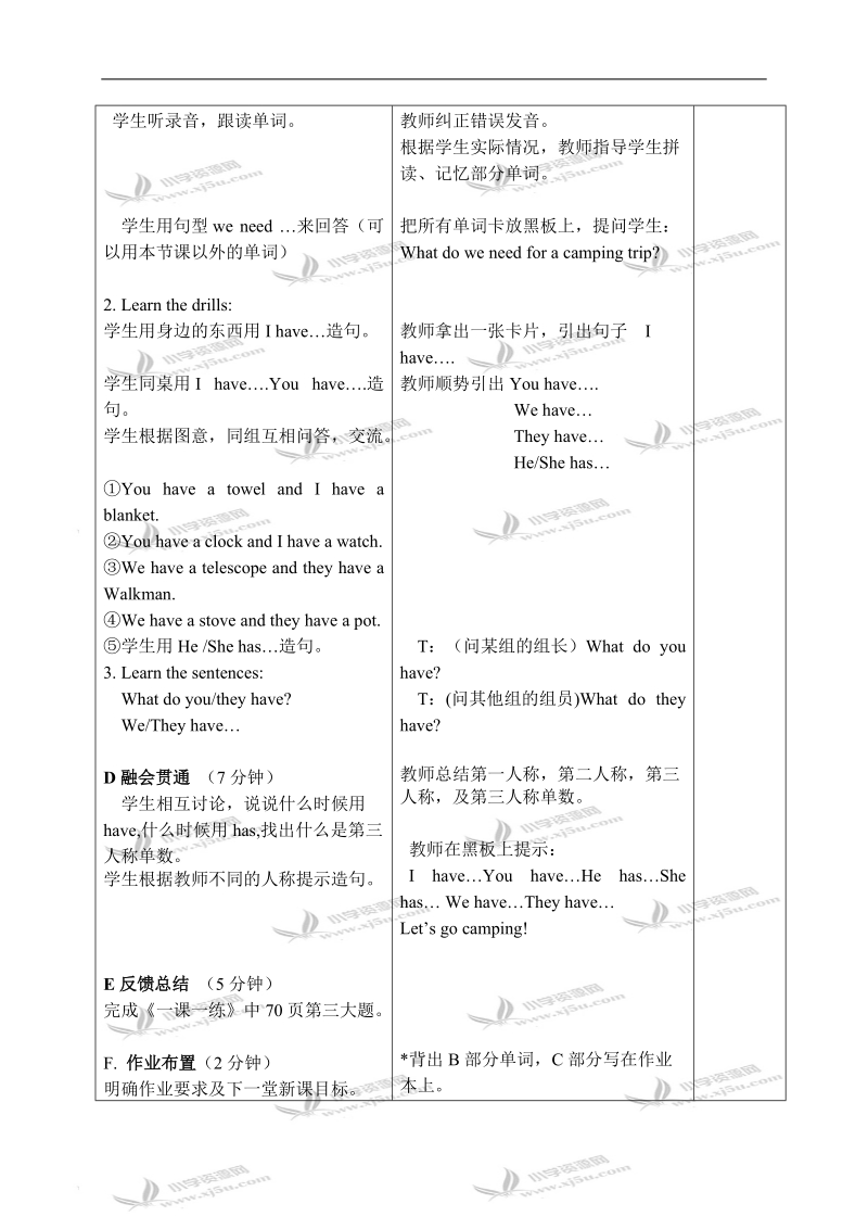 （苏教牛津版）五年级英语上册教案 unit 8 the first period.doc_第2页