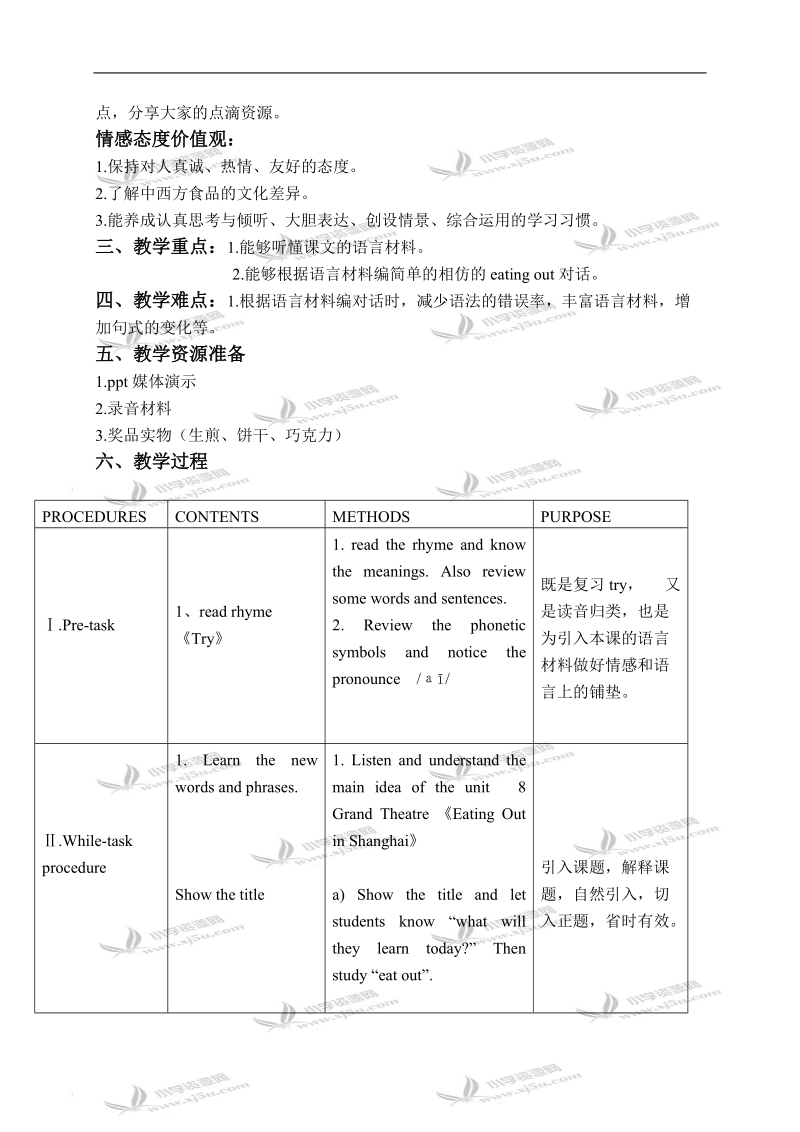 （新世纪版）五年级英语下册教案 unit 8(1).doc_第2页