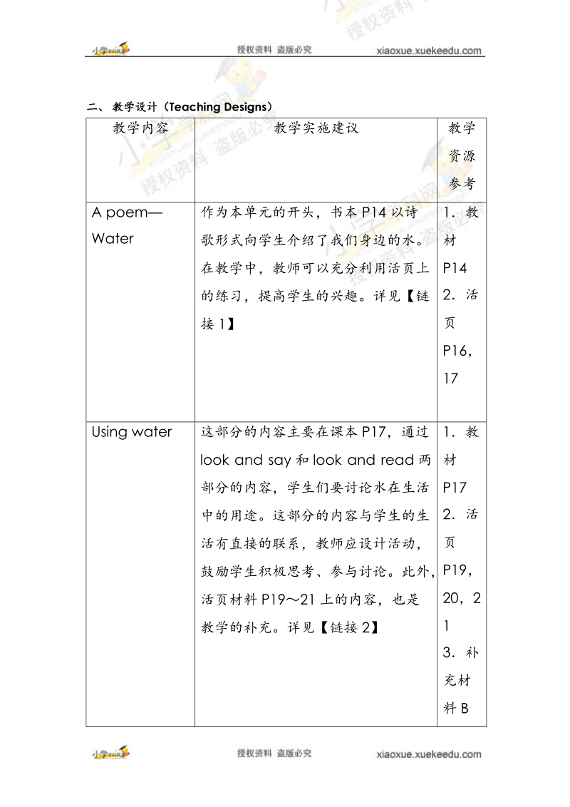 六年级下英语教学设计-m1u3 water-沪教版.doc_第3页