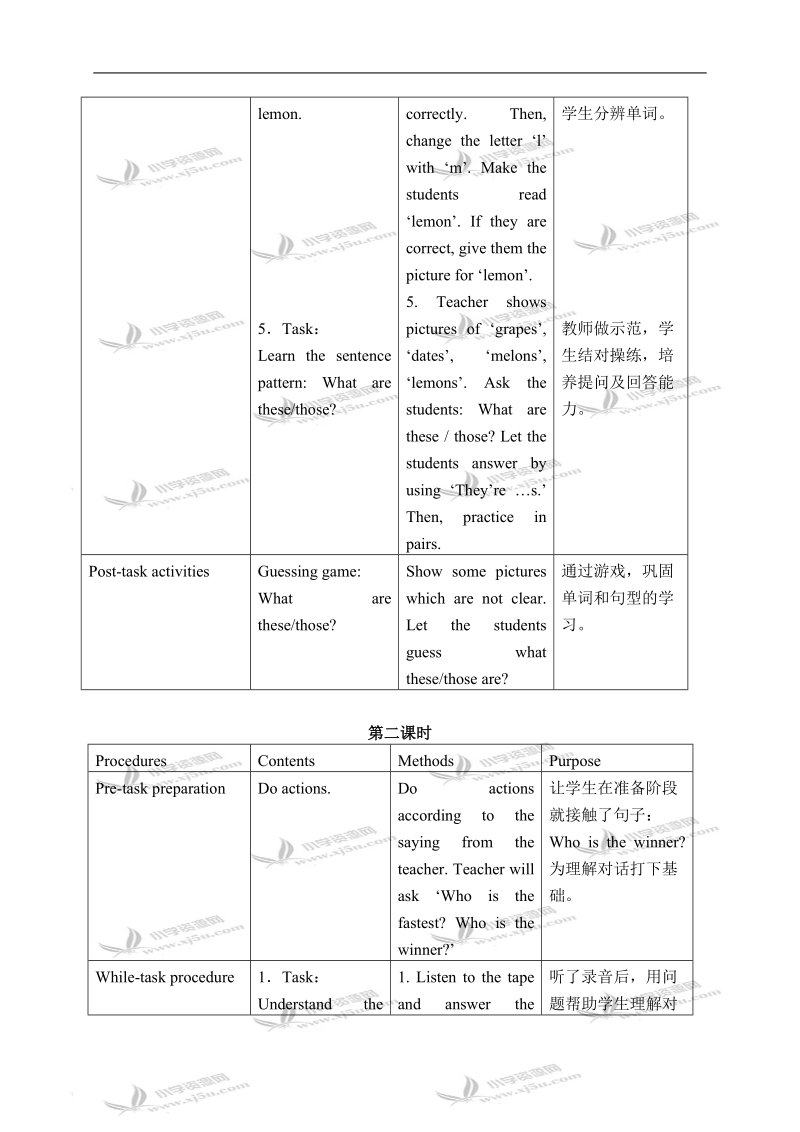 （新世纪版）二年级英语下册教案 unit 9(1).doc_第3页