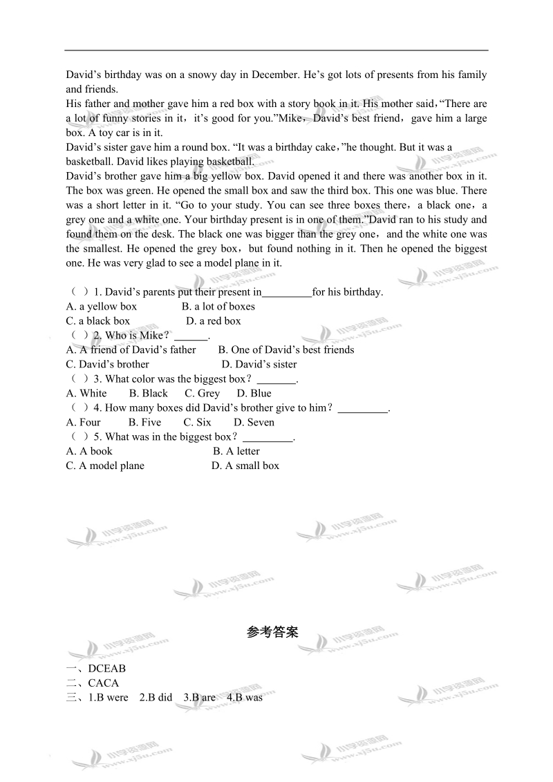 （外研社）新标准英语五年级下学期module 6练习.doc_第2页