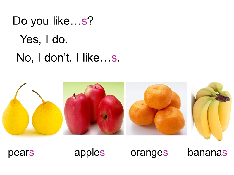 （人教pep)三年级英语下册课件 unit 4 do you like pears part a.ppt_第3页