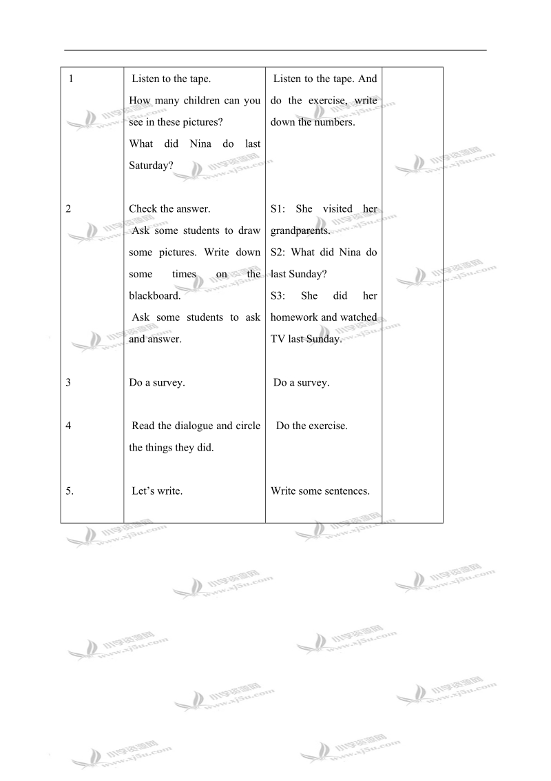 （人教新起点）五年级英语下册教案 unit13 lesson77-78.doc_第3页