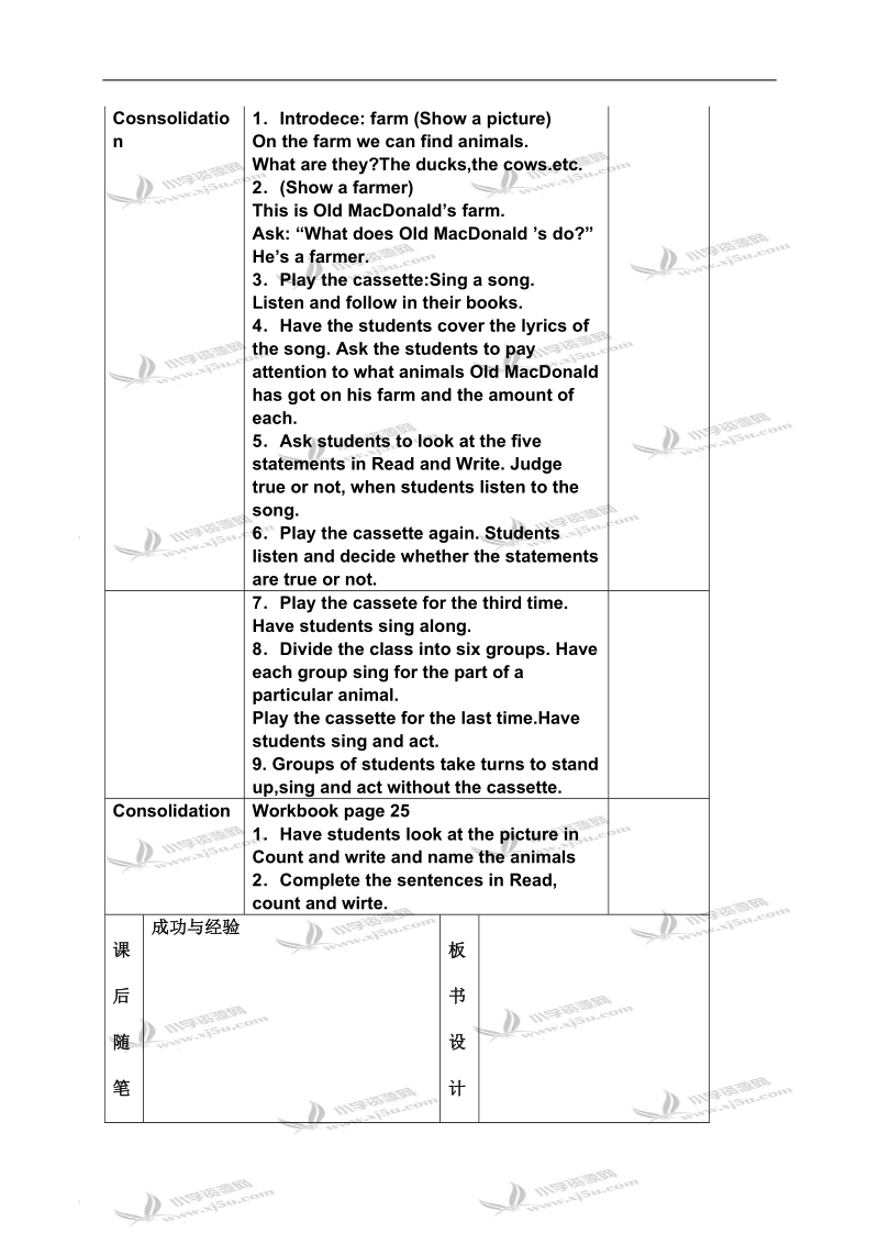 沪教版牛津英语4a module4 uint1on the farm.doc_第2页