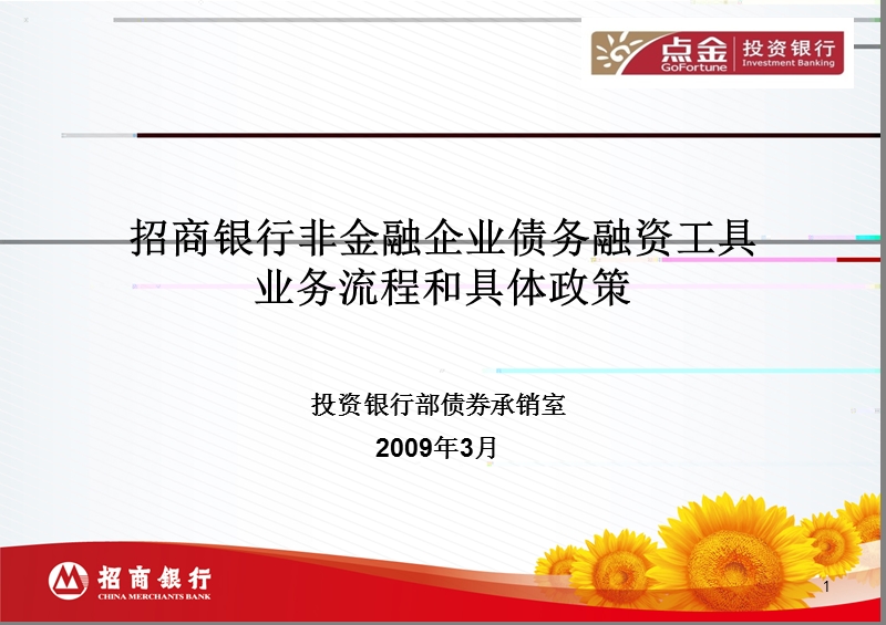 2009招商银行非金融企业债务融资工具业务流程和具体政策..ppt_第1页