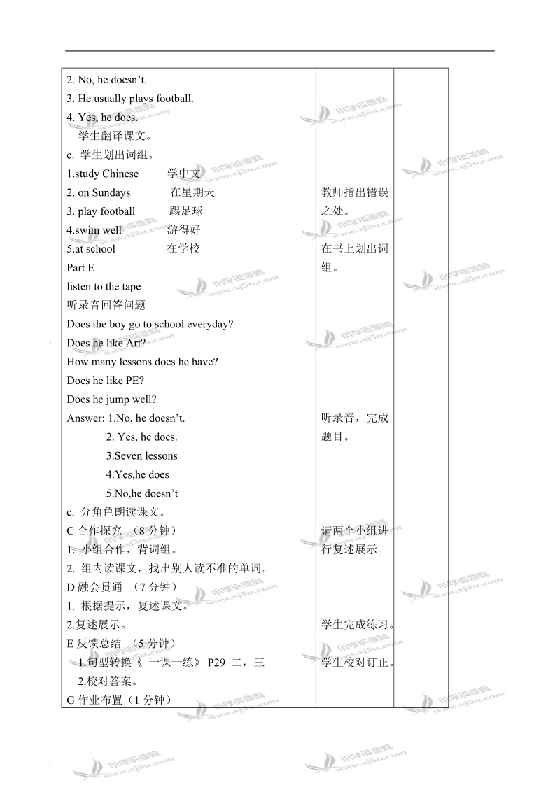 （苏教牛津版）五年级英语下册教案 unit 4(12).doc_第2页