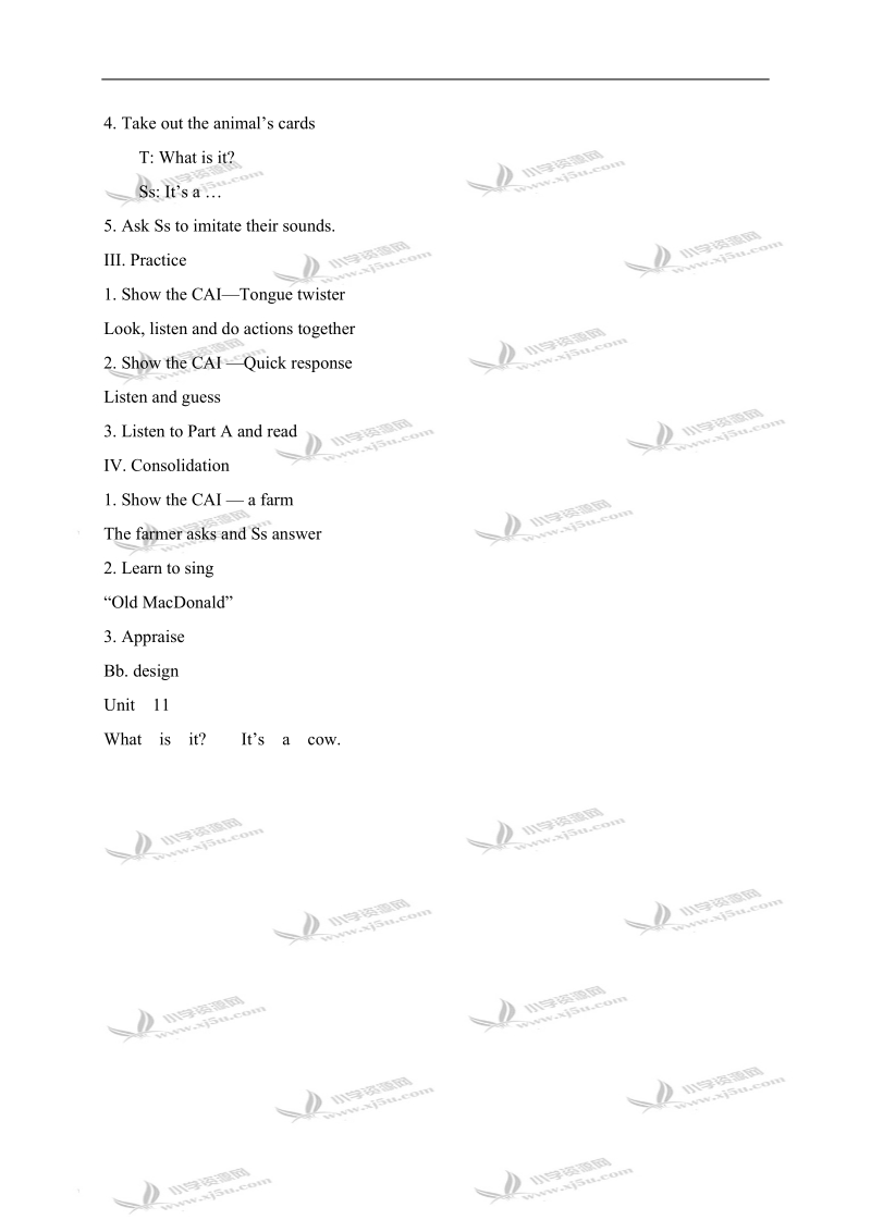 （湘少版）三年级英语上册教案 unit 11(3).doc_第2页