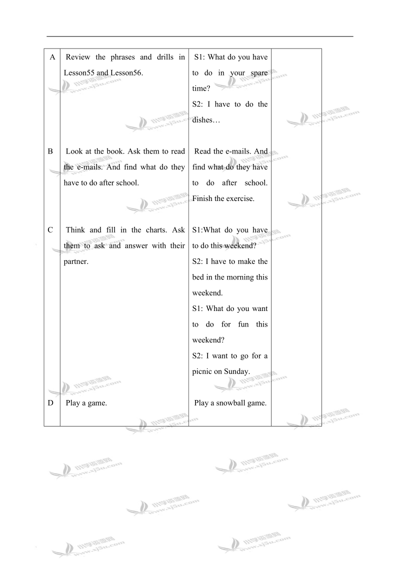 （人教新起点）五年级英语下册教案 unit10 lesson57.doc_第2页