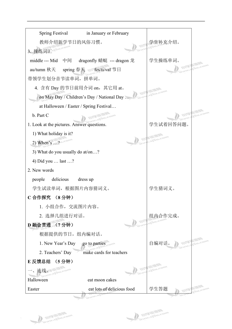 （苏教牛津版）六年级英语上册教案 unit6 period1.doc_第2页