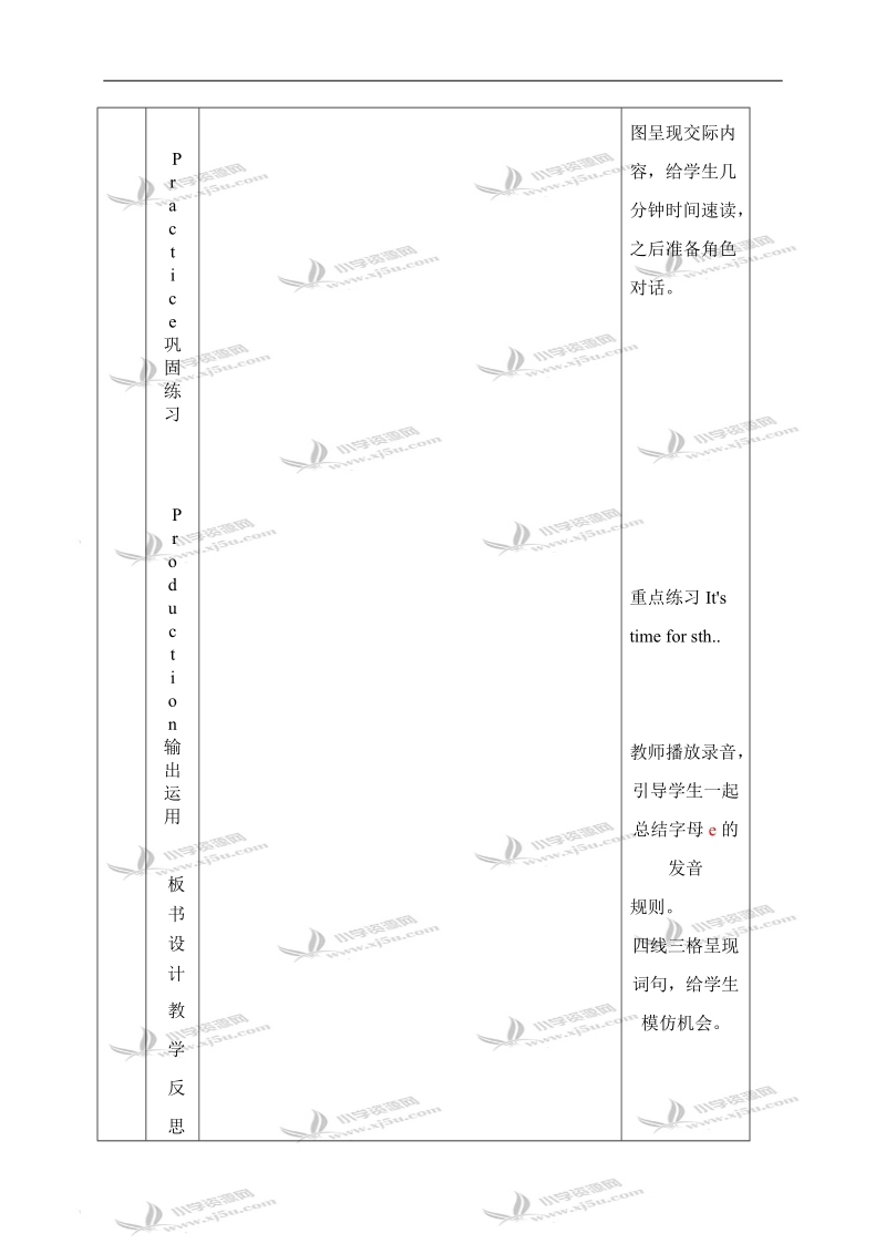 （人教pep）四年级英语下册教案 unit 2(18) part b read and write.doc_第3页