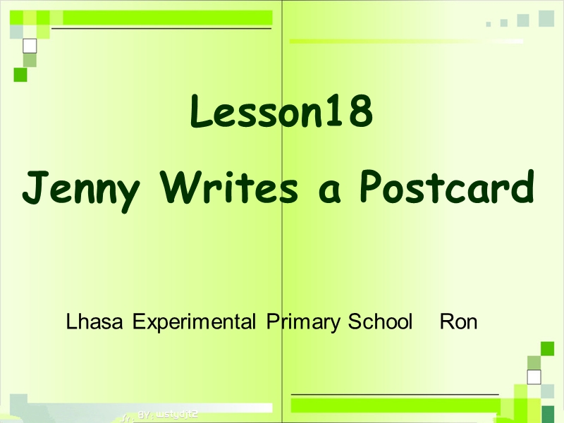 （冀教版）五年级英语下册课件 lesson18 jenny writes a postcard.ppt_第1页