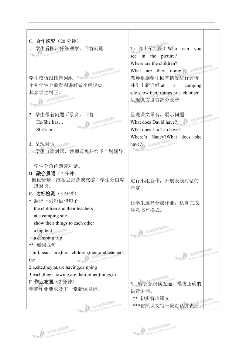 （苏教牛津版）五年级英语上册教案 unit 8 the second period.doc_第2页