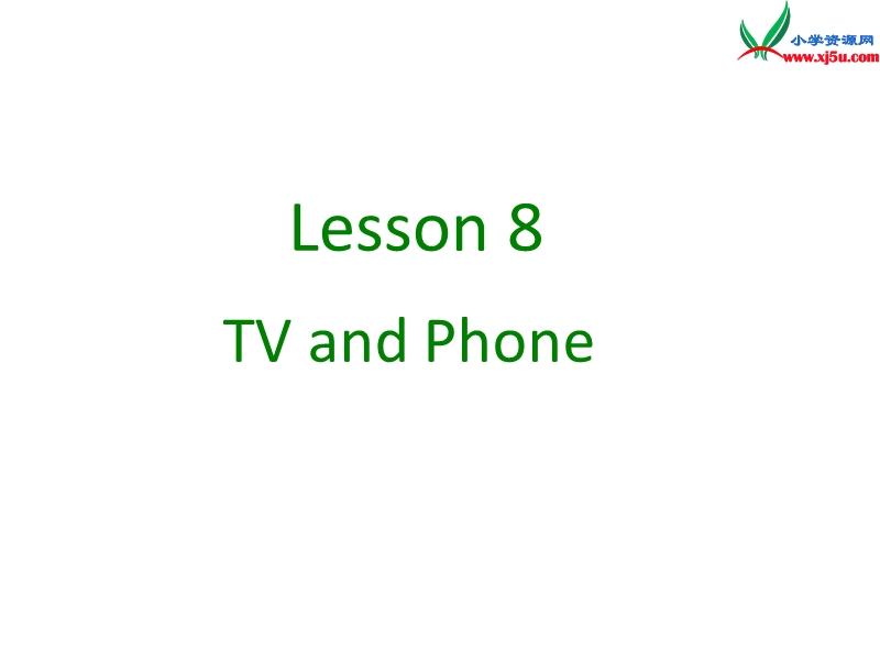 四年级英语上册《lesson 8 tv and phone》课件2 冀教版.ppt_第1页