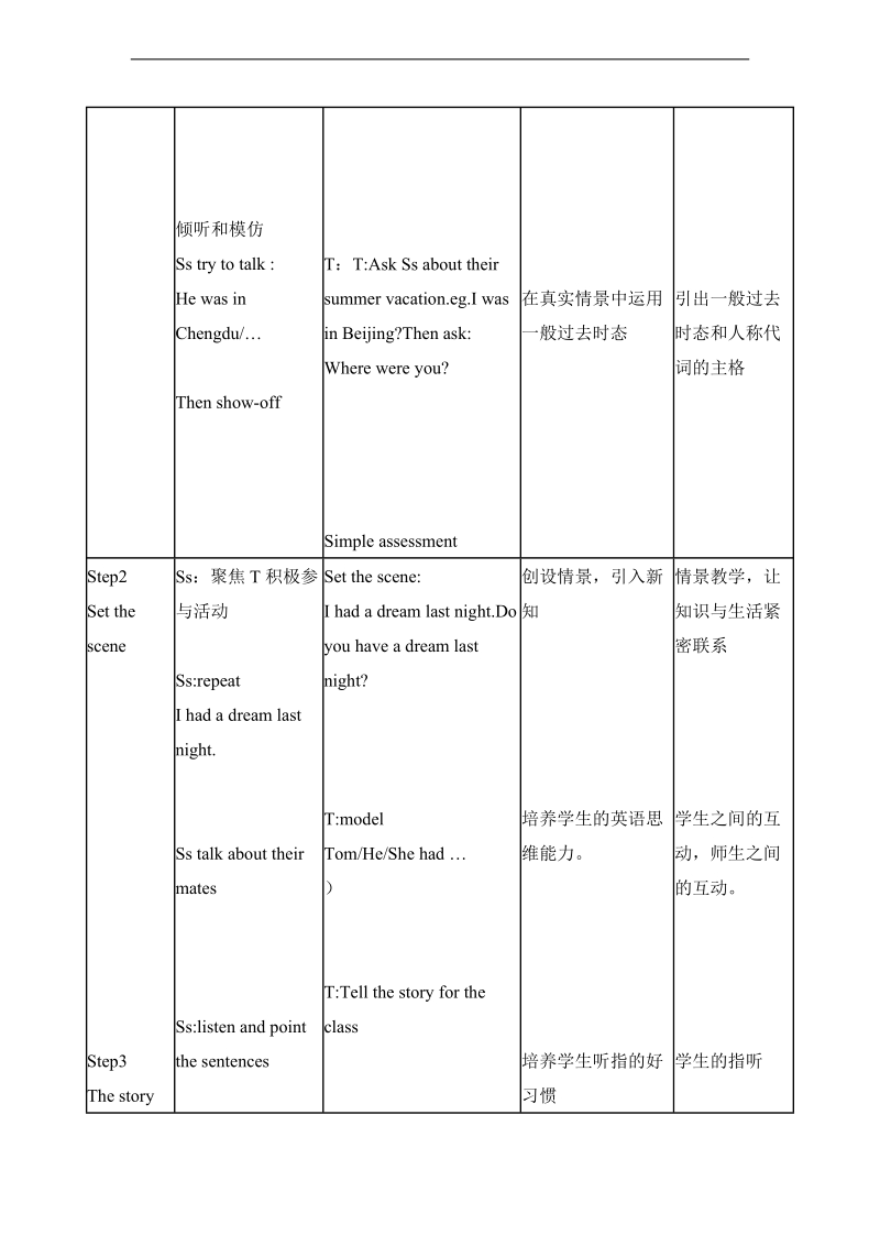 五年级英语上册unit1 ann's dream教案1 北师大版.doc_第2页