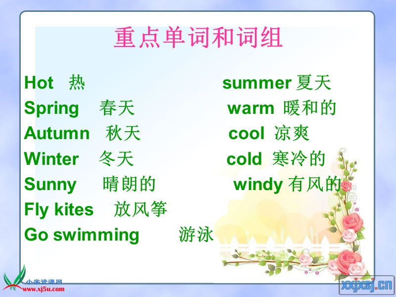 （外研版）三年级英语下册课件 module8 it hot in summer.ppt_第2页