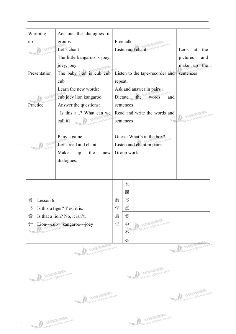 （人教新版）五年级英语下册教案 lesson 6(3).doc_第2页