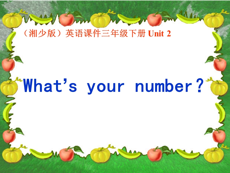 （湘少版）三年级英语下册课件 unit 2 what is your number.ppt_第1页