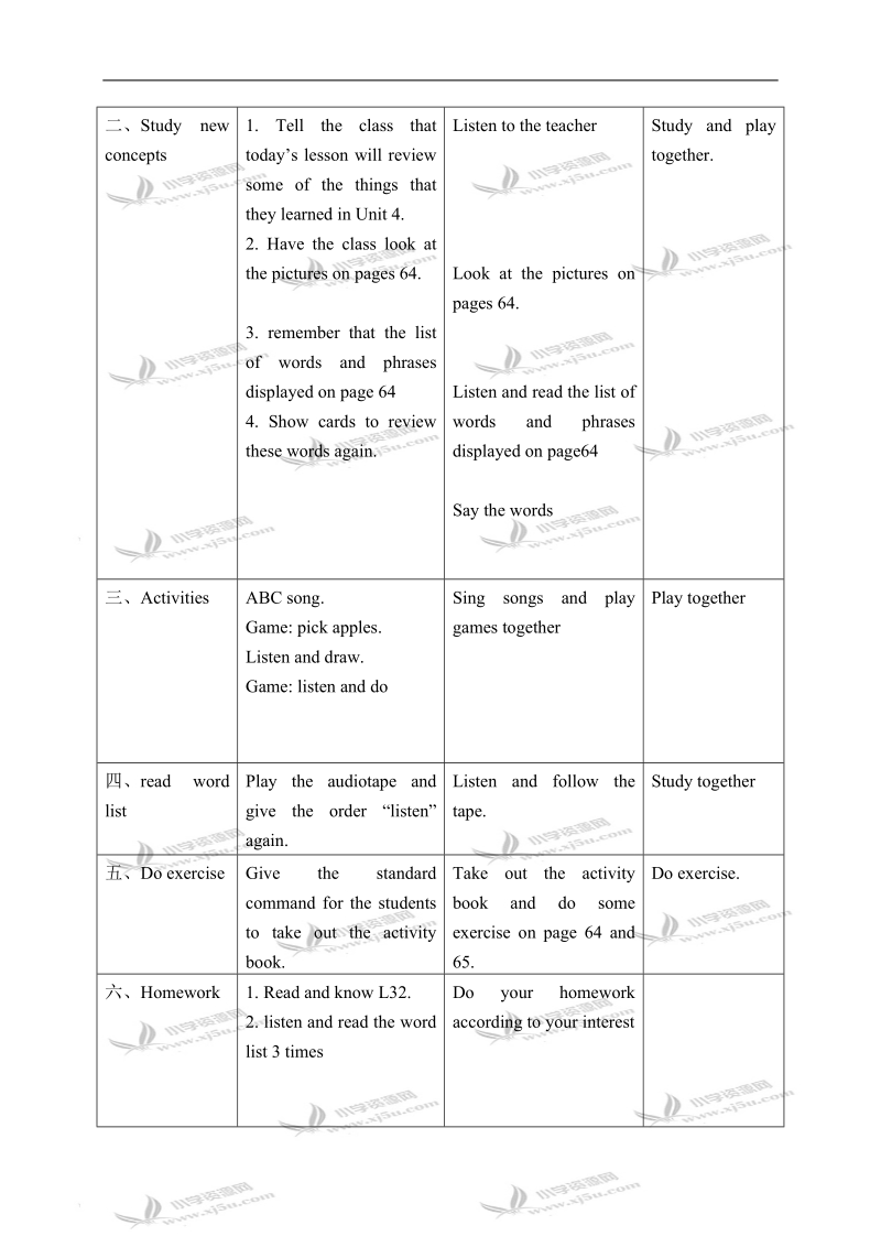 冀教版（一起）二年级英语下册教案 unit 4 lesson 32(1).doc_第2页