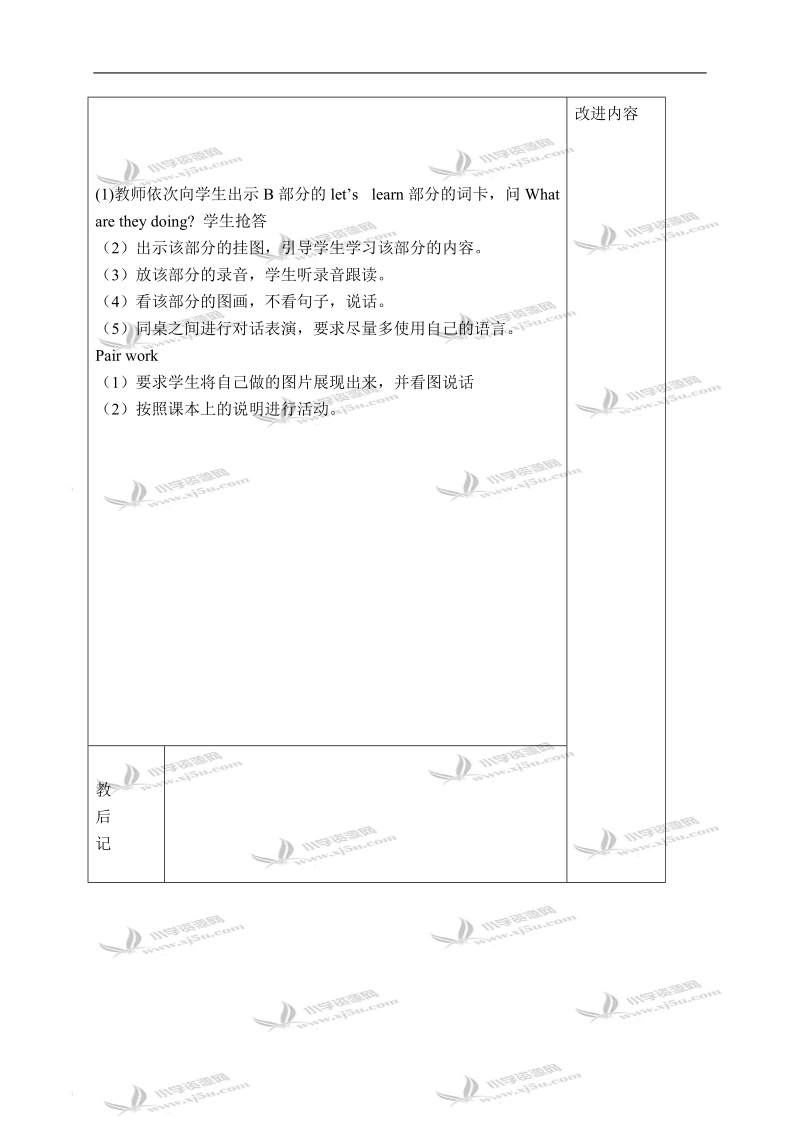 （人教pep）五年级英语下册教案 unit 5(14) 第五课时.doc_第2页