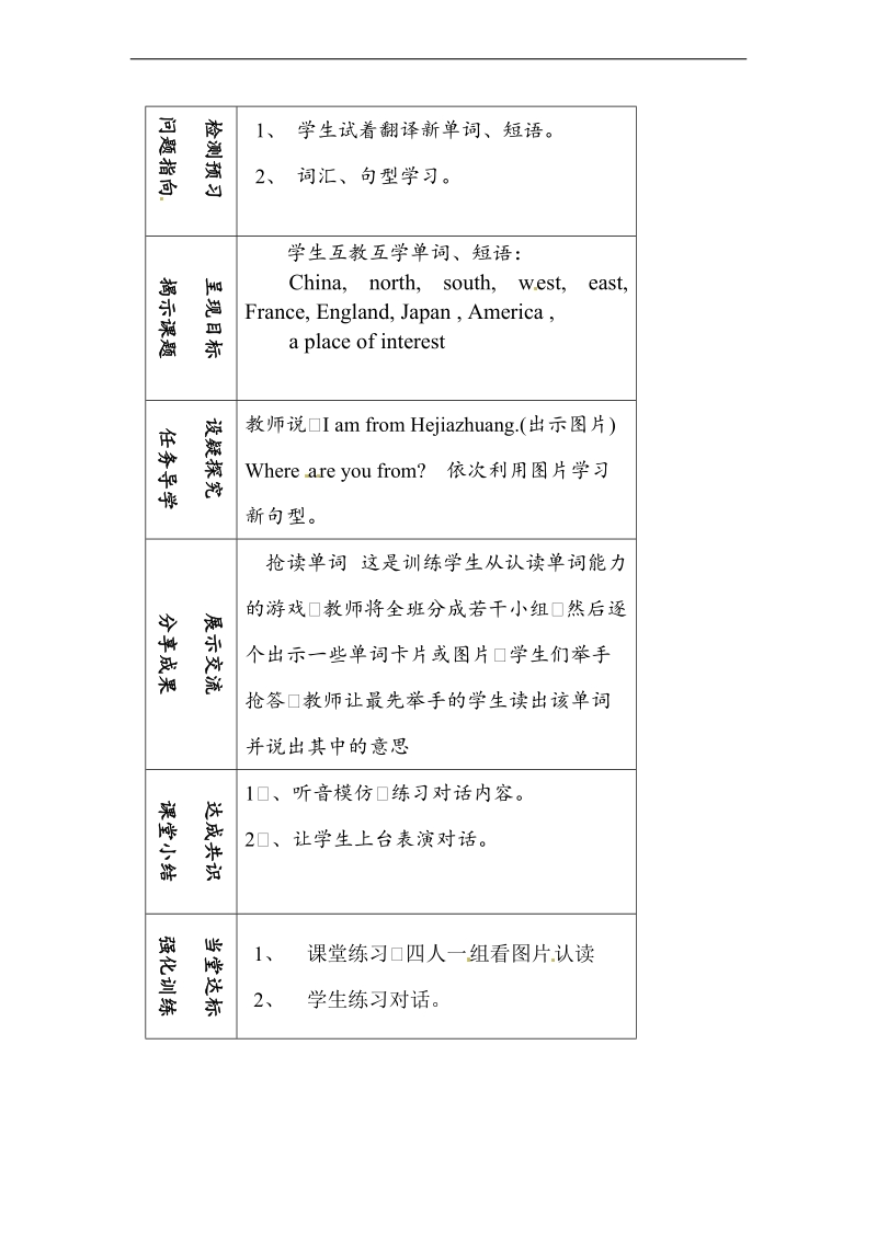 陕旅版(三起点)五年级上册英语导学案-lesson14 i’m going to xi’an.doc_第2页